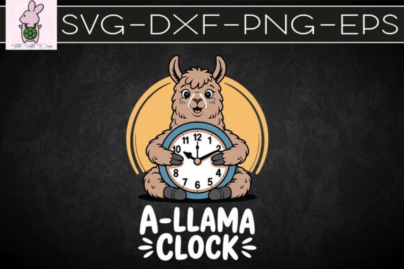 A-llama Clock SVG
