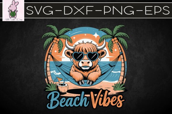Beach Vibes Cow Summer Vibes SVG