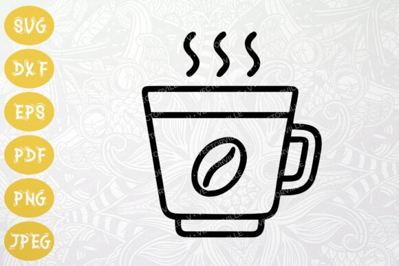 Coffee Cup Icon SVG for Cafe Branding