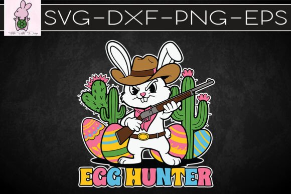 Egg Hunter Happy Bunny Western SVG
