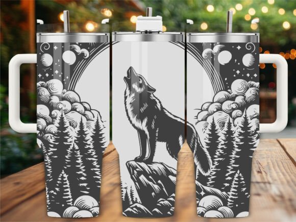 Howling Wolf Moon Tumbler