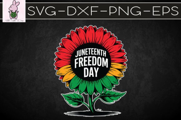 Juneteenth Freedom Day Sunflower SVG