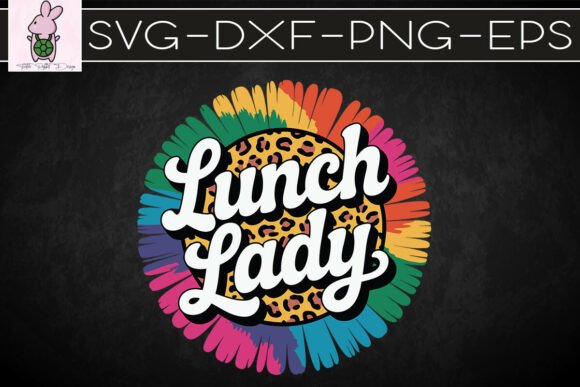 Leopard Lunch Lady Sublimation PNG