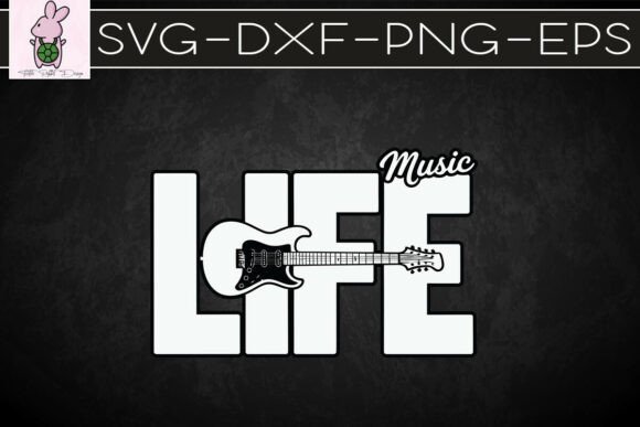 Music Life Guitar Lover Player SVG