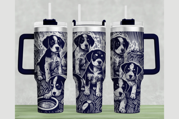 Puppy 40oz Laser Tumbler Wrap SVG