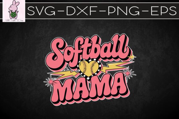 Softball Mama Retro Mother s Day SVG
