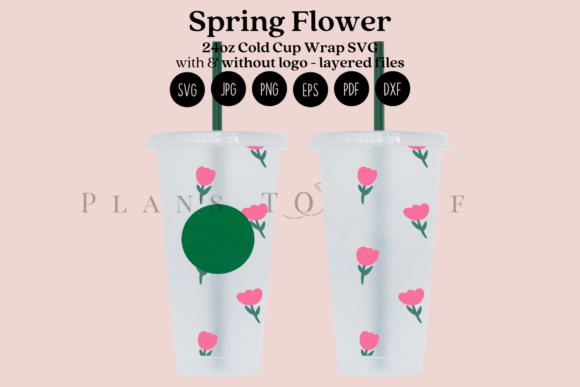Spring Flower 24oz Cold Cup Tumbler Wrap