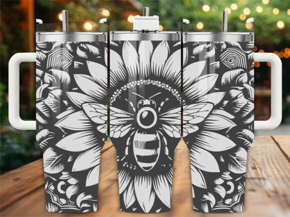 Sunflower Bee Tumbler Wrap