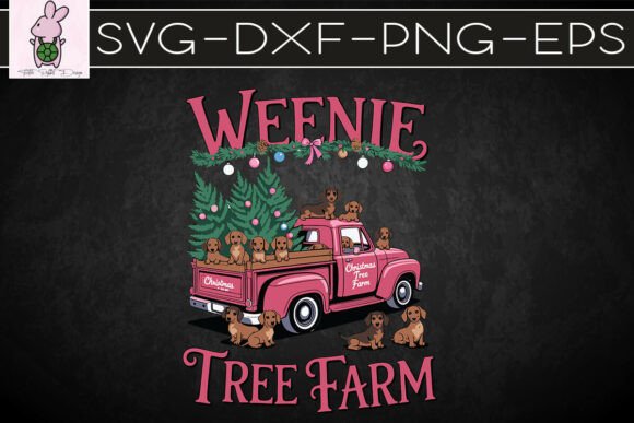 Vintage Weenie Christmas Tree Farm SVG