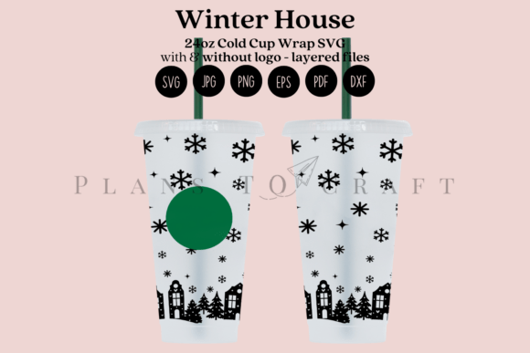 Winter Christmas 24oz Cold Cup Tumbler